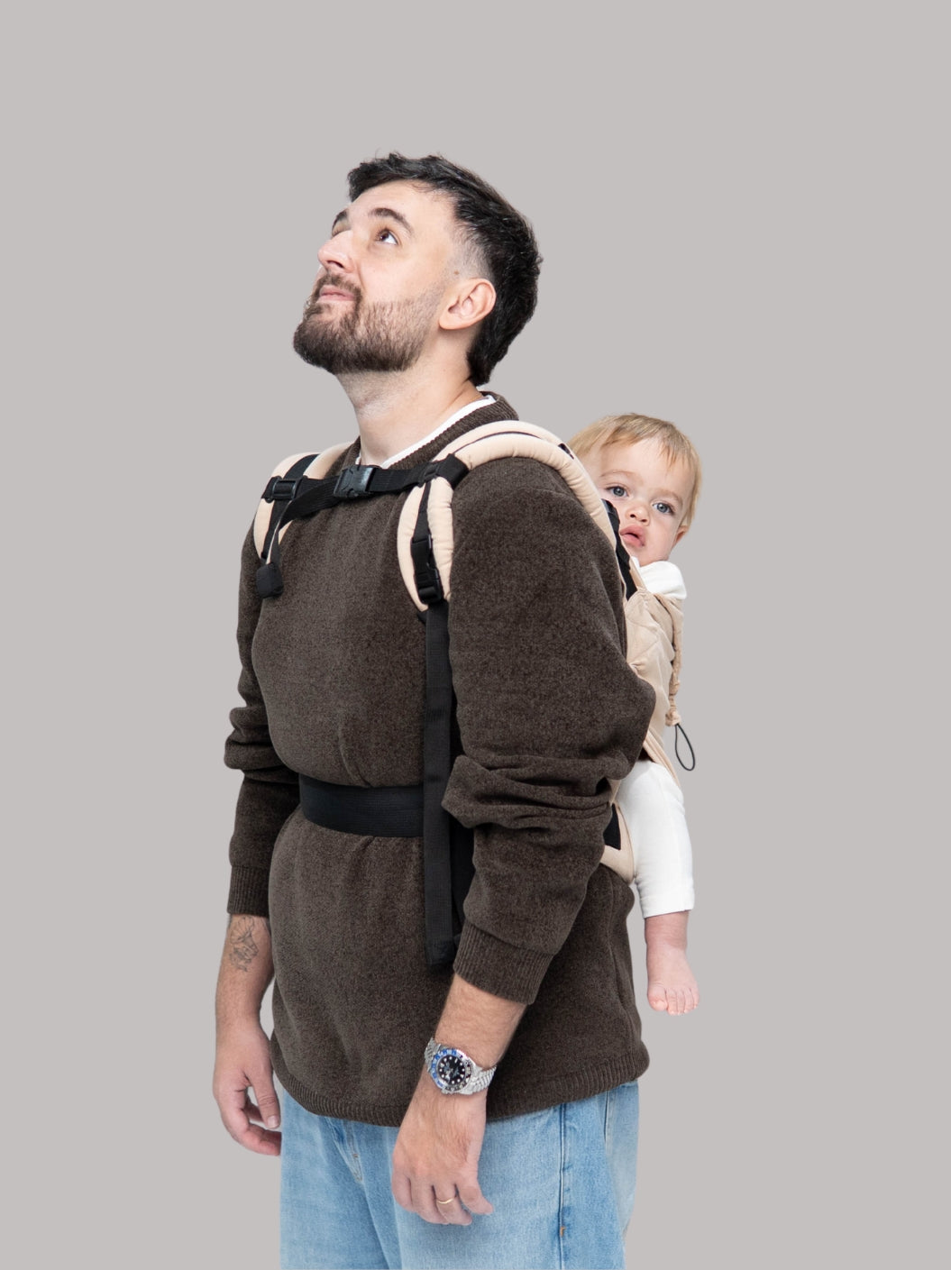 Mochila Evolutiva Ergonômica para Bebê Areia