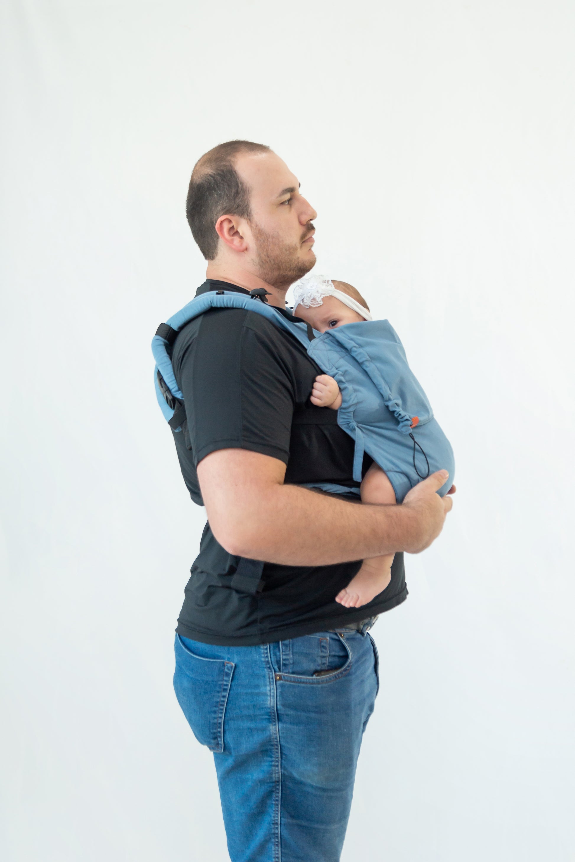 Mochila Evolutiva Ergonômica para Bebê Azul Pedra