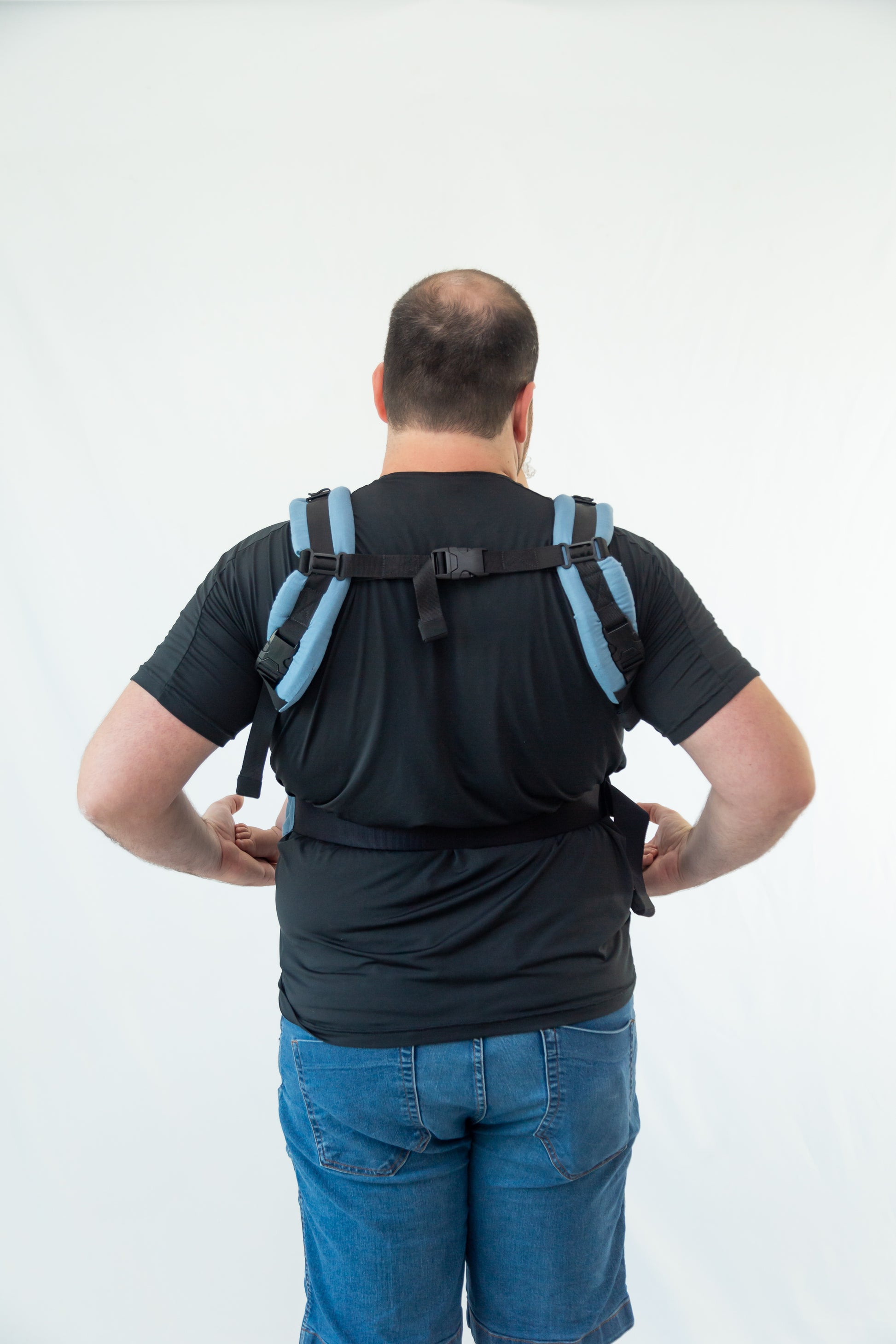 Mochila Evolutiva Ergonômica para Bebê Azul Pedra