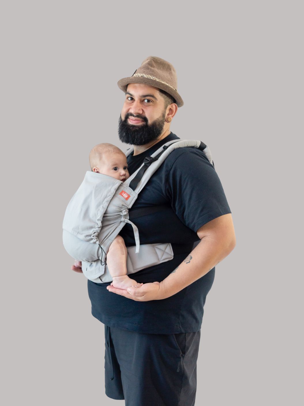 Mochila Evolutiva Ergonômica para Bebê Cinza