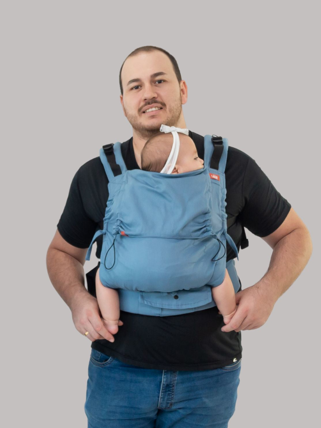 Mochila Evolutiva Ergonômica para Bebê Azul Pedra