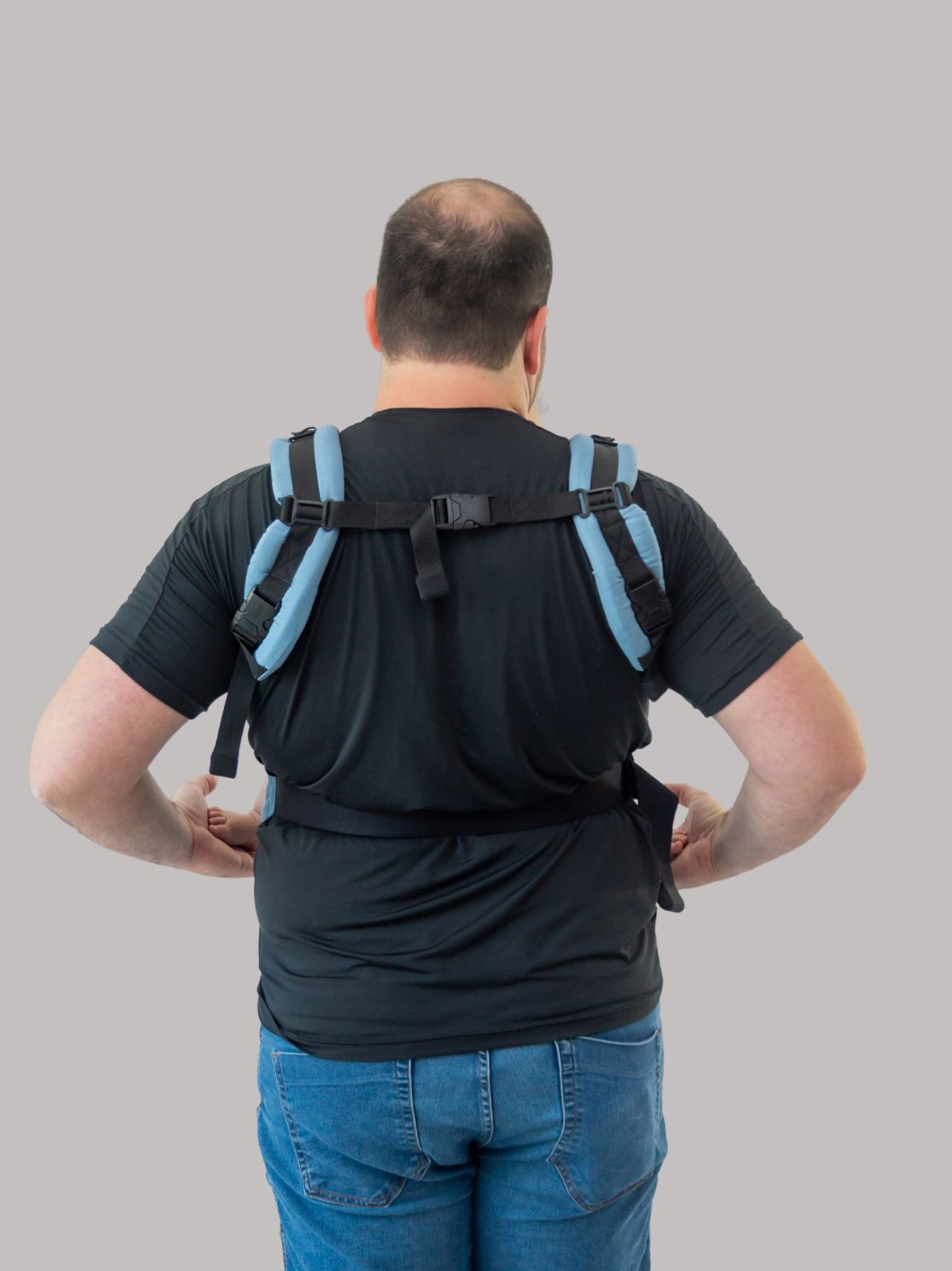 Mochila Evolutiva Ergonômica para Bebê Azul Pedra