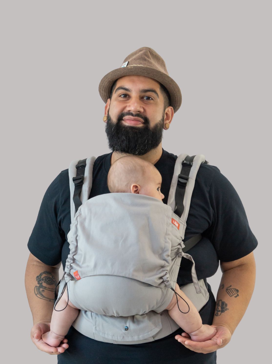 Mochila Evolutiva Ergonômica para Bebê Cinza