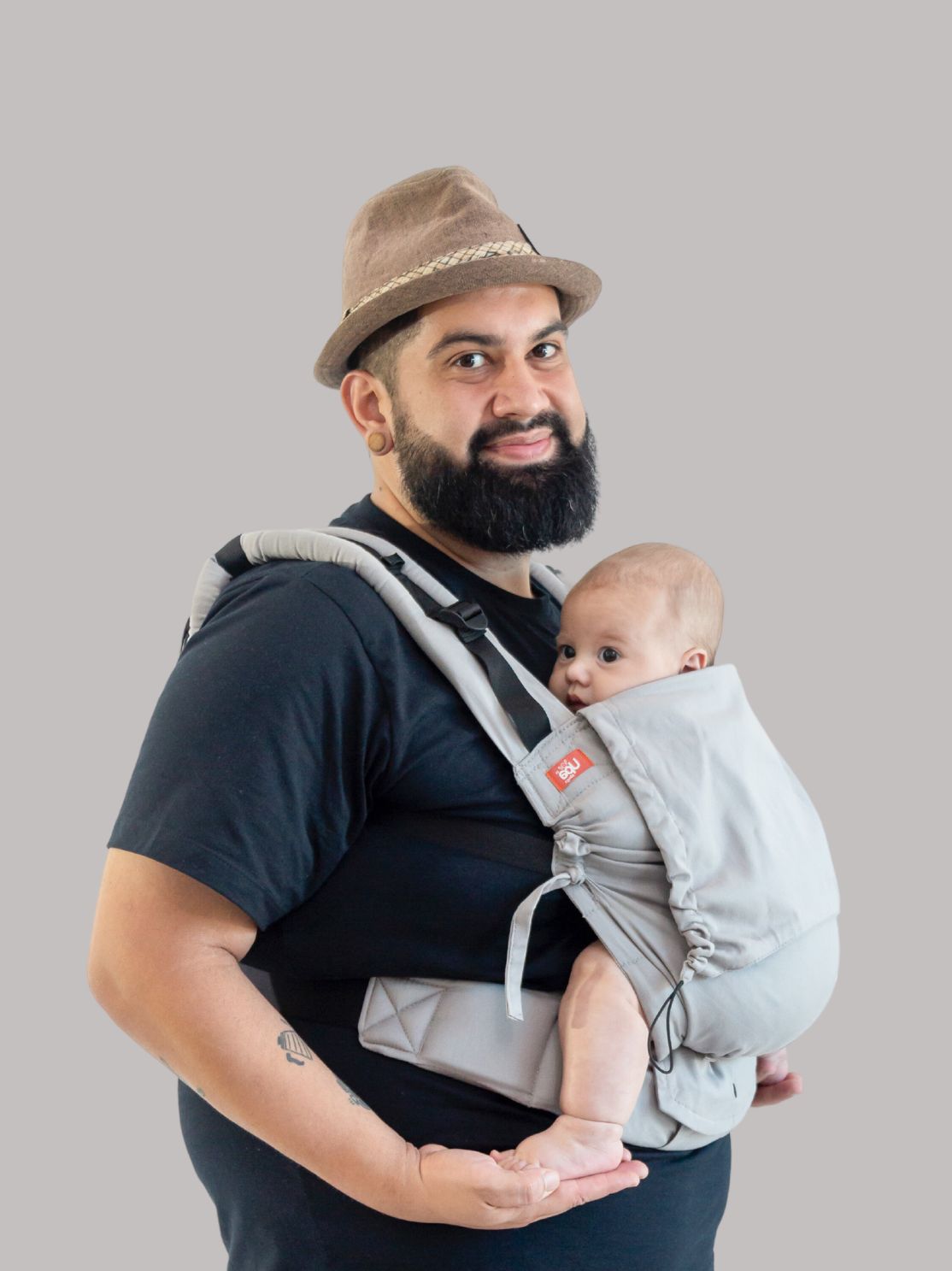 Mochila Evolutiva Ergonômica para Bebê Cinza