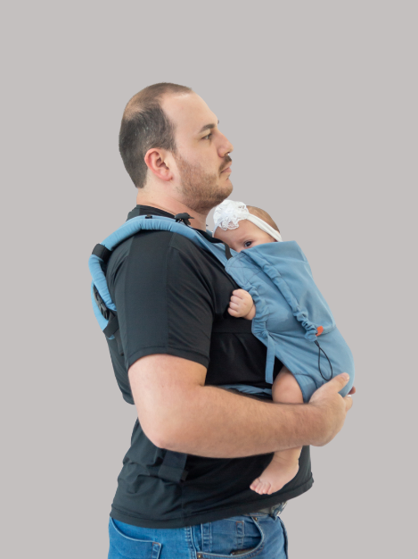 Mochila Evolutiva Ergonômica para Bebê Azul Pedra